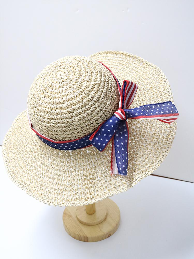 Ladies' Summer Solid Color Hollow Out Large Brim Beach Sun Hat, Pure Straw Crochet Sun Hat Suitable For Hiking