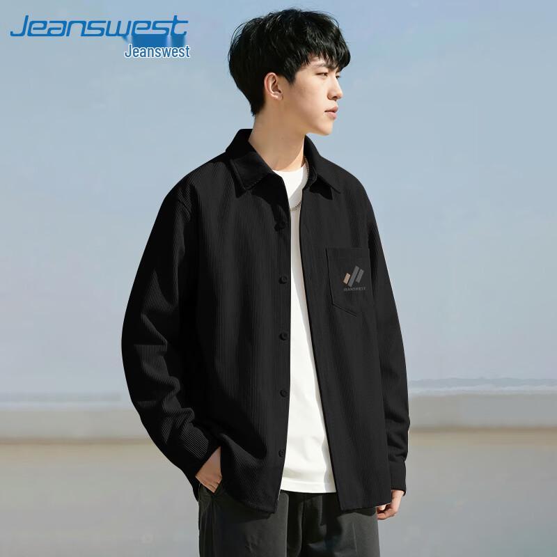 

Мужская ретро вельветовая свободная рубашка с длинным рукавом Jeanswest XL