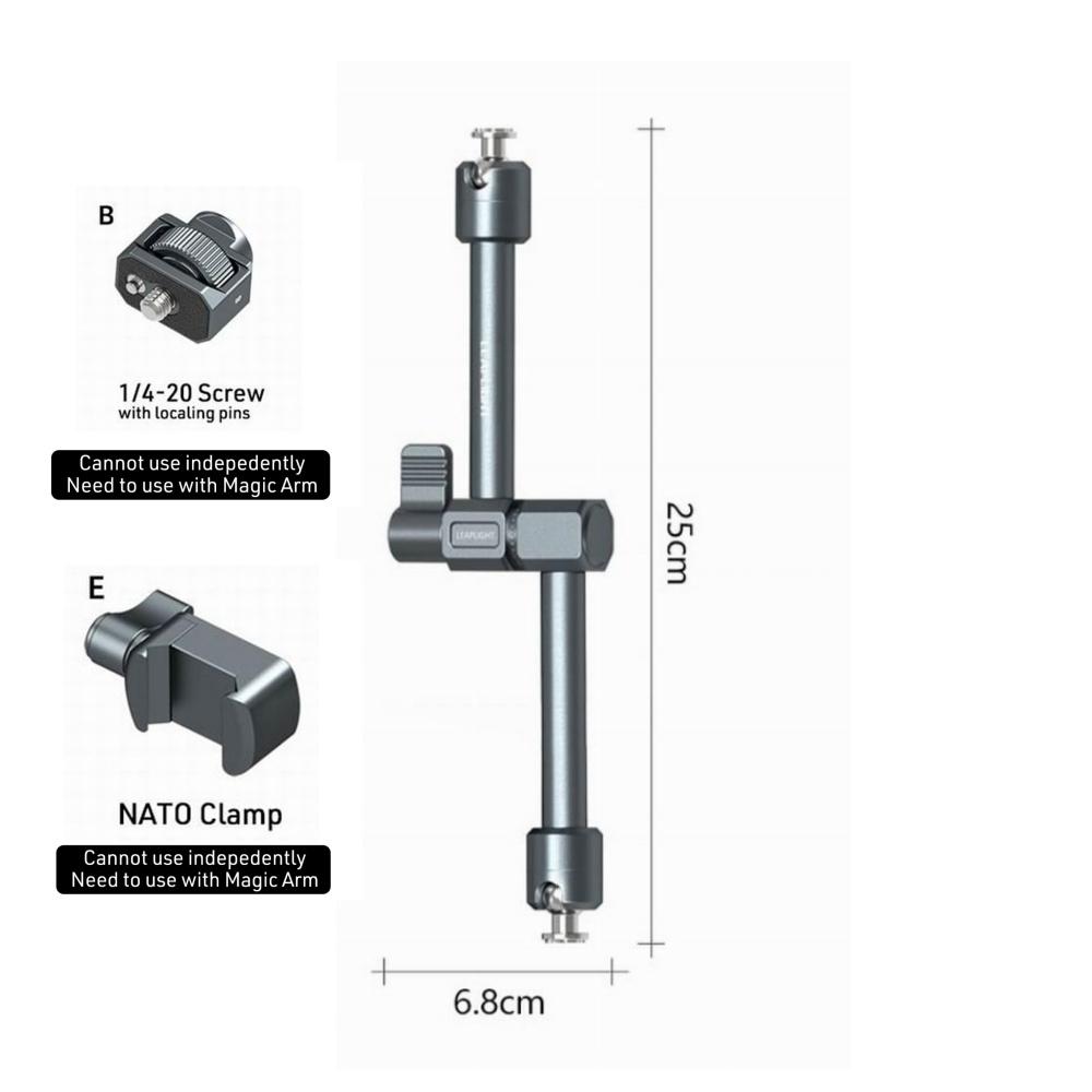 LEAPLIGHT Super Clamp with 360° Mini Ball Head Quick Release Clamp Bracket Tripod Mount 1/4 Screw Clip for DSLR Camera Gopro