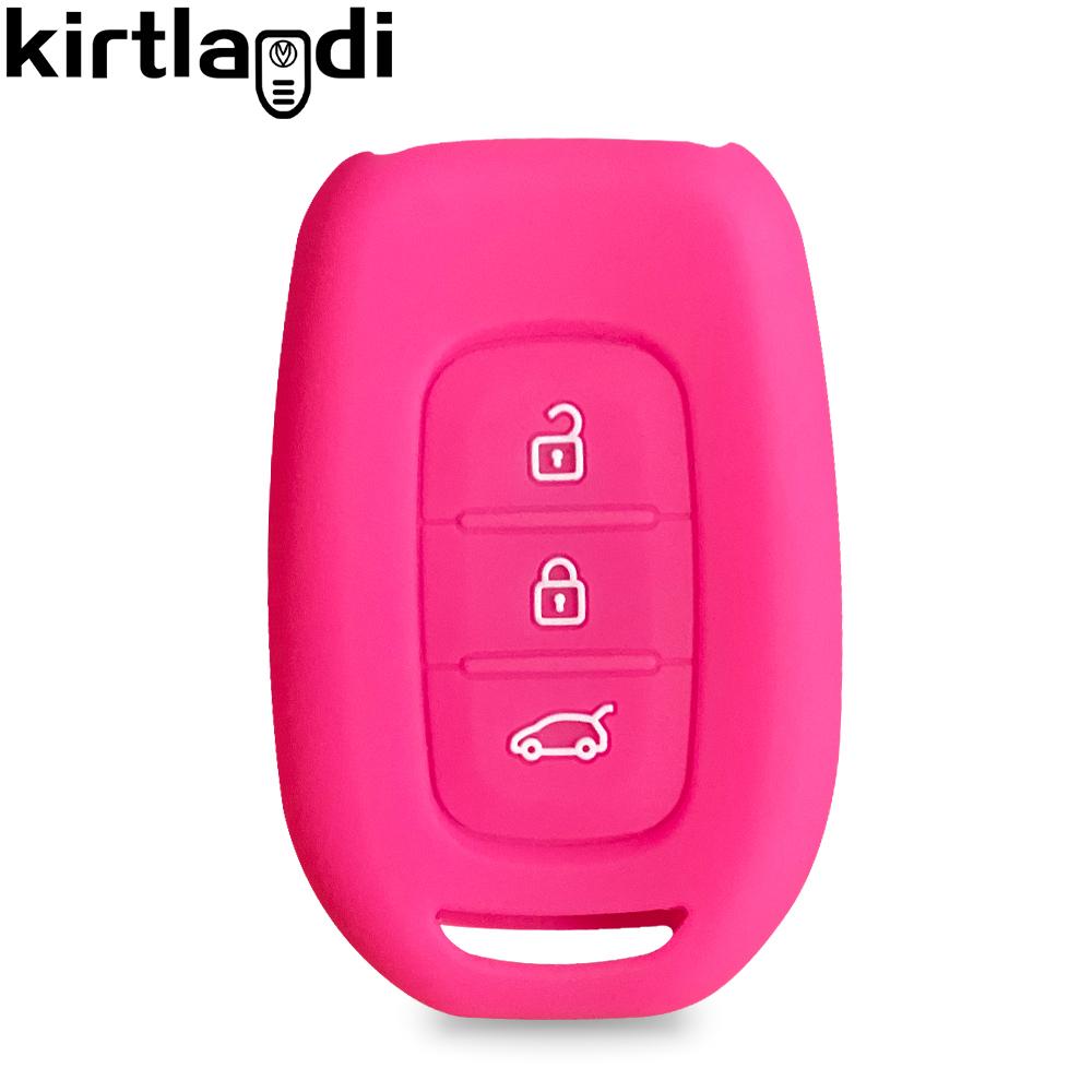 Silicone Car Key Case Cover For Dacia Logan  For Renault Twingo 3 Duster Captur Logan Laguna Scenic Key Cover Remote Shell