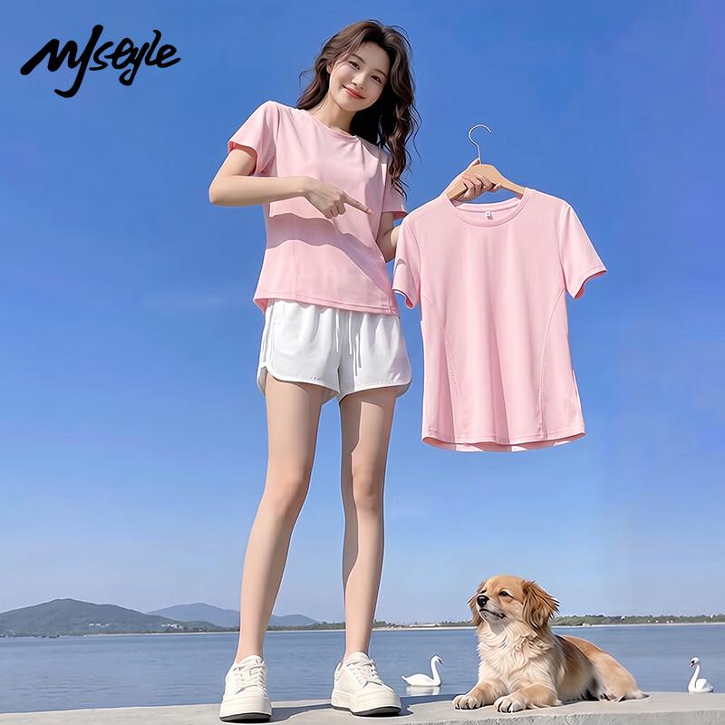 MJ STYLE Women s Cool Feel T-Shirt & Shorts Set M