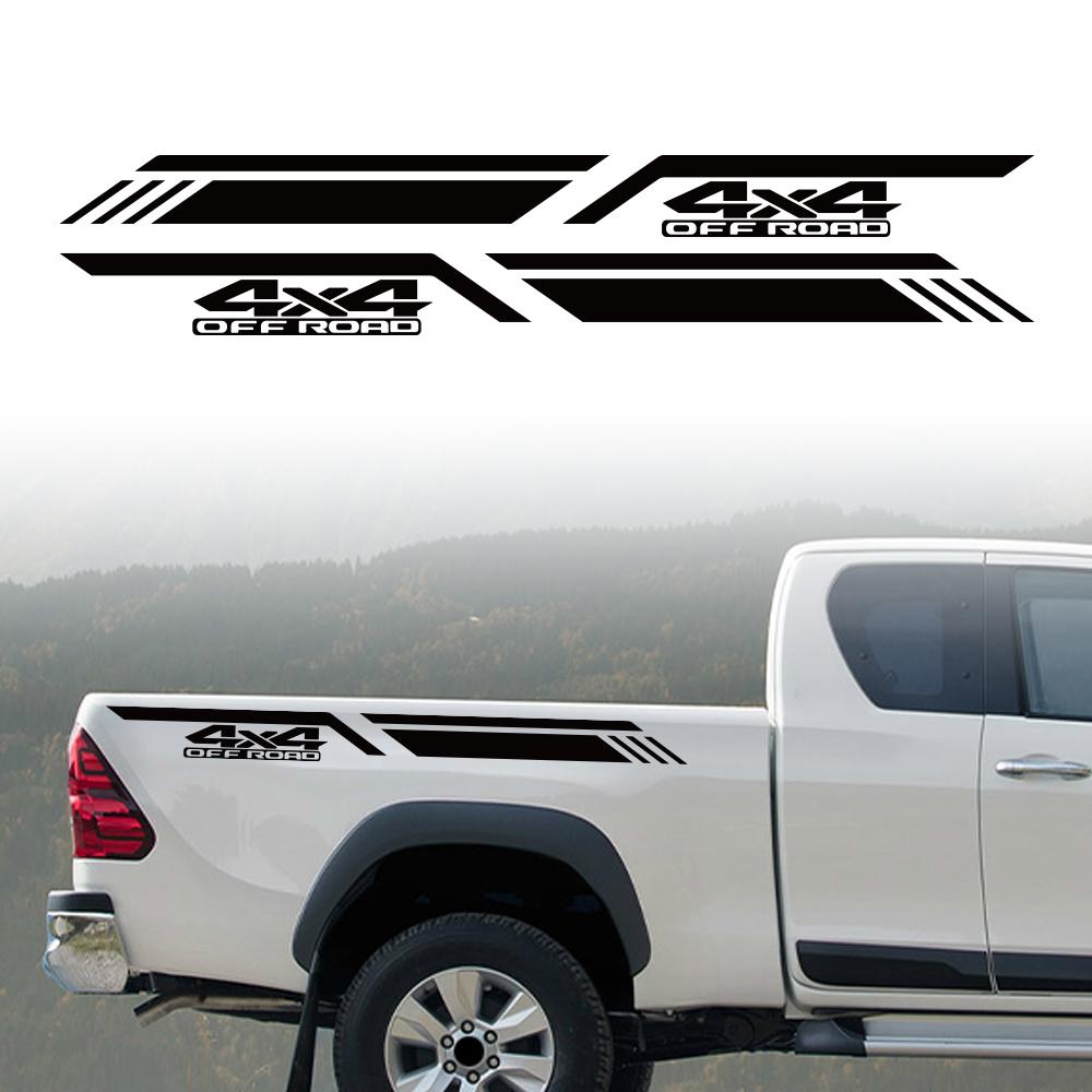 120x10cm Car Stickers Decals 4X4 Off Road Graphics Vinyl Decal Car Pickup Truck Side Sticker Auto Styling Decoration Accessories