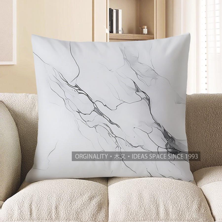 Home Decor Modern Abstract Black & White Throw Pillow Pattern Cushion Cover Suitable For Sofa Bedroom Car Pillow Cover