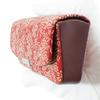 Inden H Glasses Case Deerskin Red x White Lacquer Grape Pattern [Indenya] 4206-13-120
