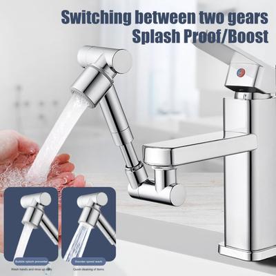 1/2Pcs Swivel Faucet Extender Heavy Duty Alloy Retractable Arm Bathroom Kitchen Sink Aerator Rotating Faucet Extension Filter with 2 Sprayer Modes