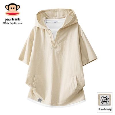 T-shirt da uomo con cappuccio e maniche corte