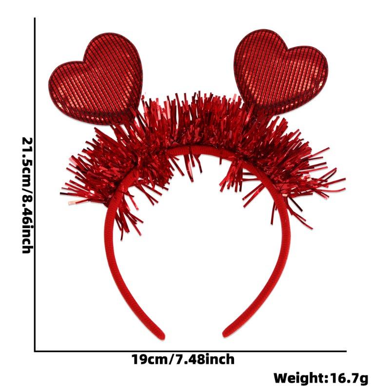 1 Valentine's Day Love Themed Headband for Valentine's Day Party Romantic Outfit with Love Elements and Diverse Design Styles