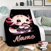 Axolotl Drink Coffee Customize Your Name Blanket Warm Comfortable And Soft Blankets Are Suitable For Home Lunch Break Blanket Office Sofa Sofa Gift To