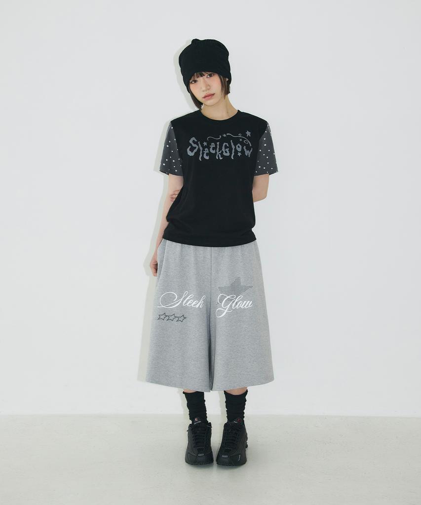 Seulliggeullou Shooting Star Color Block T-Shirt [Black]
