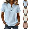Fashionable Women's Button Up Collar Short Sleeved Women's Shirt