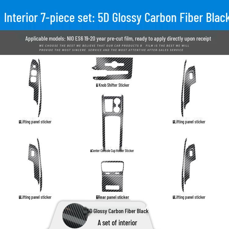 Compatible Nio ES8 (18-20) Carbon Fiber Gear Stickers for ES6/EC6 - Free Replacement If Damaged