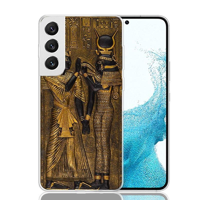 Egypt Nefertiti Anubis Ankh Pharaoh Phone Case For Samsung Galaxy S26 S25 Edge S24 S23 FE S22 Ultra S21 Plus S20 + Fundas Cover