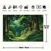 2D Green Nature Forest Backdrop Anime Woodland Scenery Photo Booth Background
