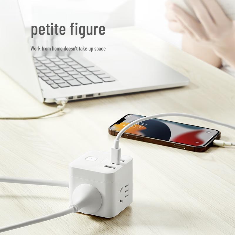 Gongniu 3-Outlet Power Strip with USB-C and USB-A Ports