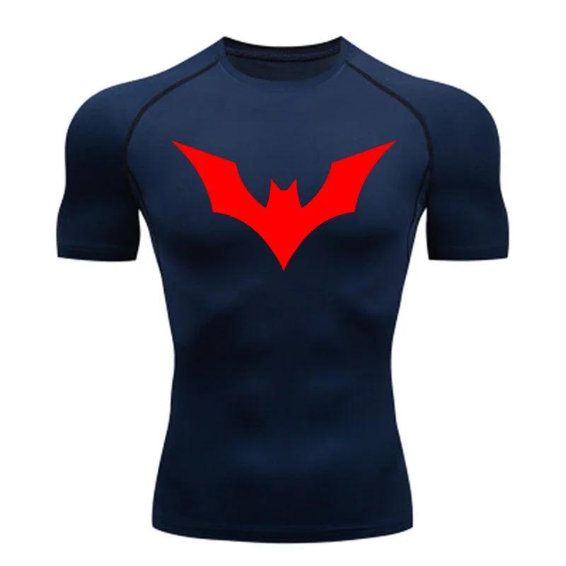 Trainning & Exercise Quick-drying Breathable Short-sleeved T-shirt Men's Compression Shirt Gym Superhero Sports Running T-shirt