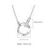 925 Sterling Silver Fashion Light Luxury Mobius Double Ring Zircon Necklace Birthday Party Anniversary Gift