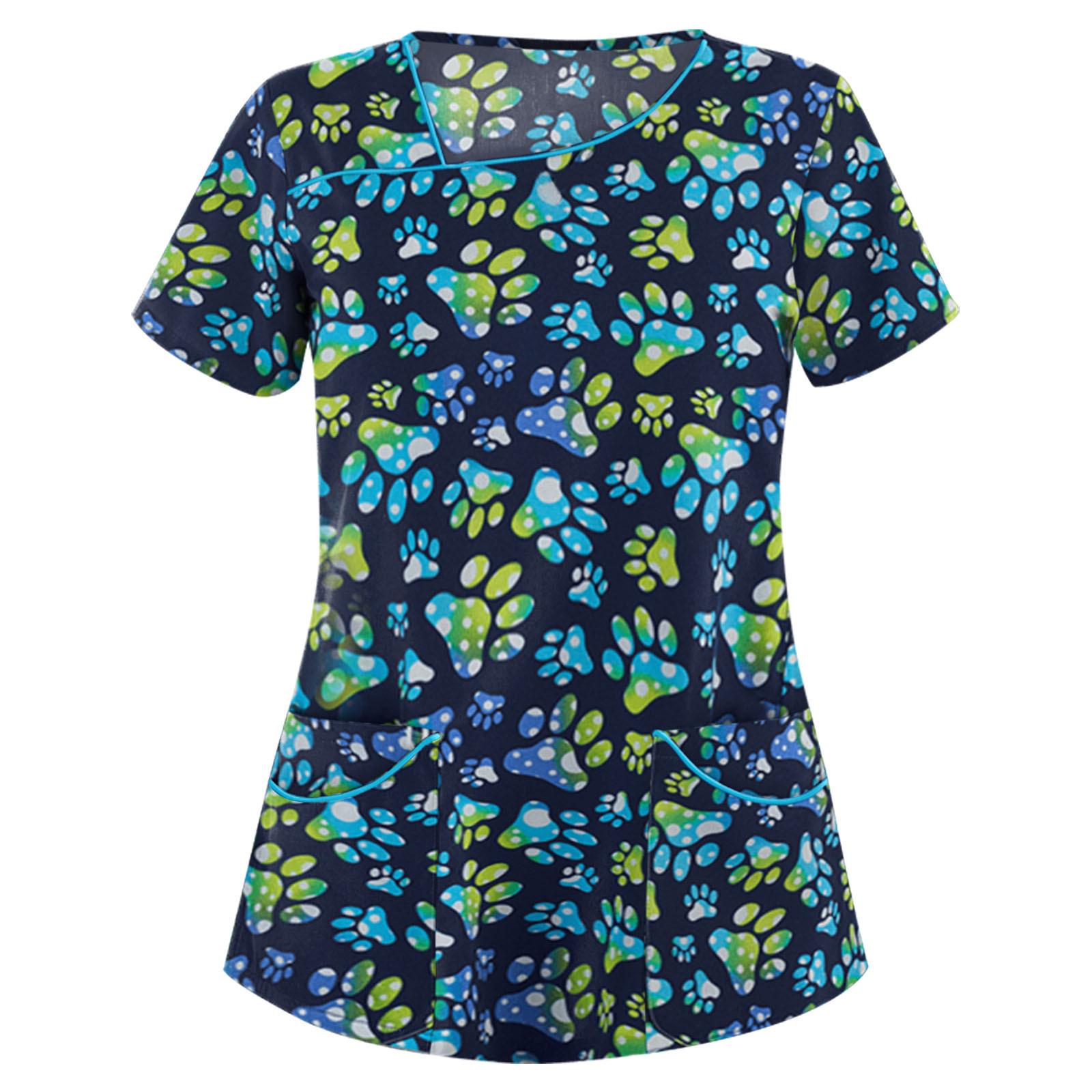 

Women Fashion Short Sleeve Neck Tops Working Blouse Shirt L