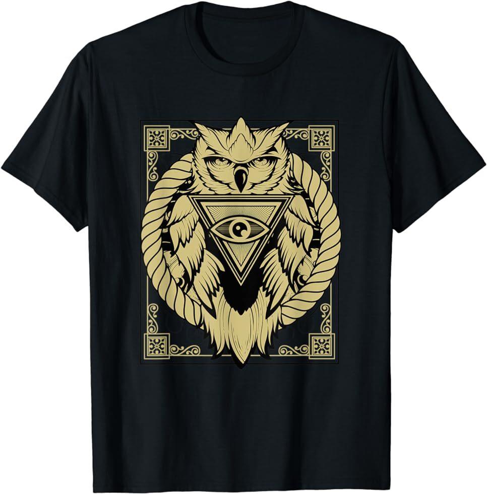 NEW LIMITED Owl Pyramid, Owl Tattoo Style Design Great Gift Idea T-Shirt Unisex T-Shirt XXXL