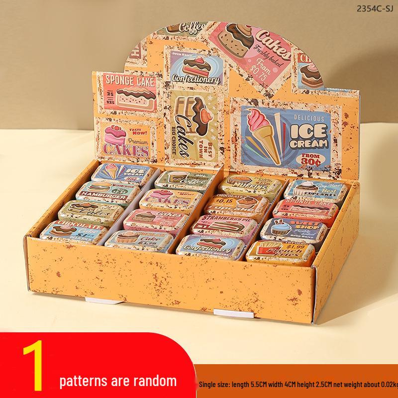 Mini Cute Cookie Candy Storage Tin with Lid for Hairpins, Earrings, or Small Items