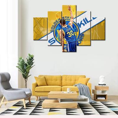 5Pcs Basketball Star Player Sports Gym 5 Pieces Pictures Paintings Wall Art HD Print Room Decor Modern Abstract Poster 5 Panel