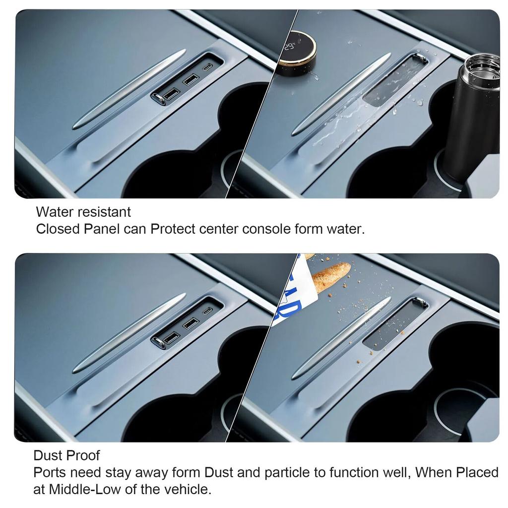 Intelligent Docking Station For Tesla 27W Quick Charger USB Shunt Hub For Model 3  2022 Model Y Central Control Splitter