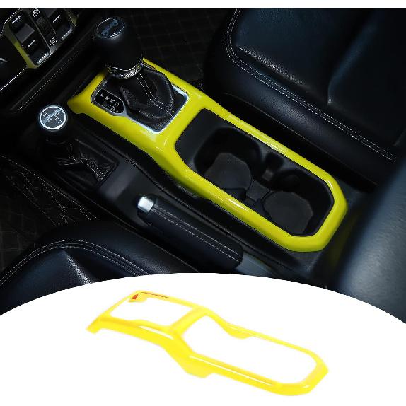 JeCar Interior Gear Shift Cup Holder Panel Cover Trim Fit for Jeep Wrangler JL JLU Gladiator JT 2018-2024 2025 2026+ (Red)