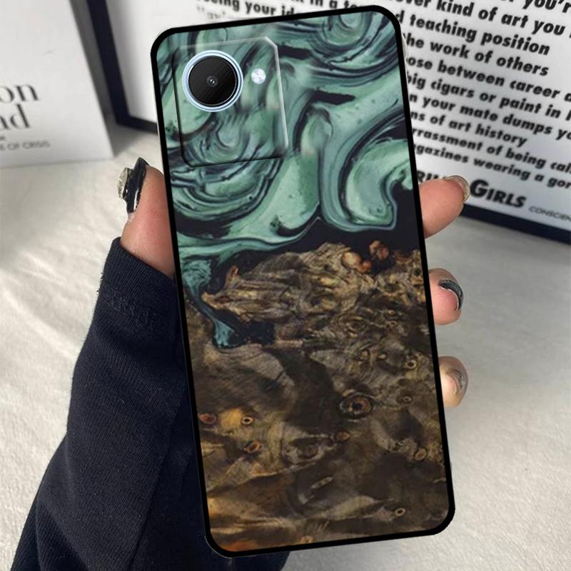 Wood Resin Traveler Protective For Realme GT7 Pro GT6 C67 C65 C63 C61 C55 C53 C51 C71 C75 10 11 12 13 14 15 Pro Plus Case