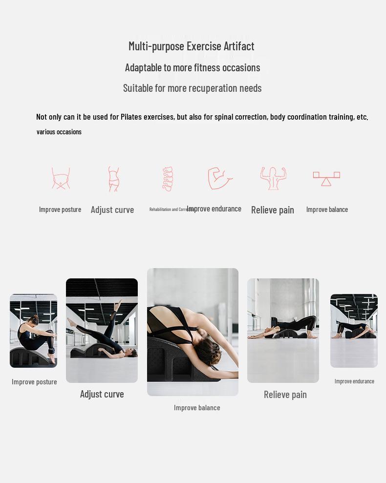 Limei Yoga ARC Korektor páteře Pilates pro rehabilitaci skoliózy a kyfózy