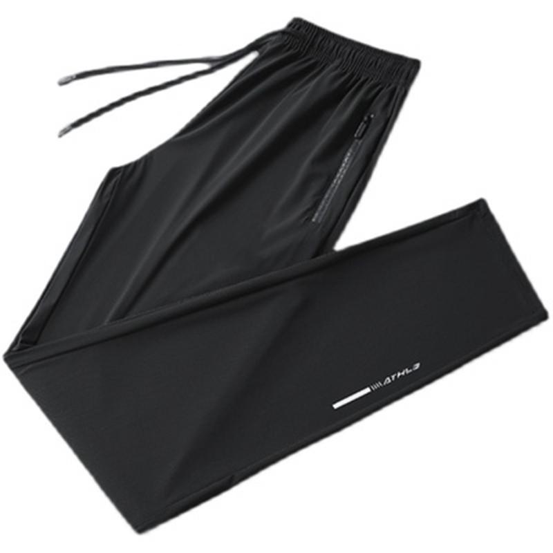 Men's Quick-Drying Nylon Ice Silk Sports Pants - Lightweight, Casual, Large Size