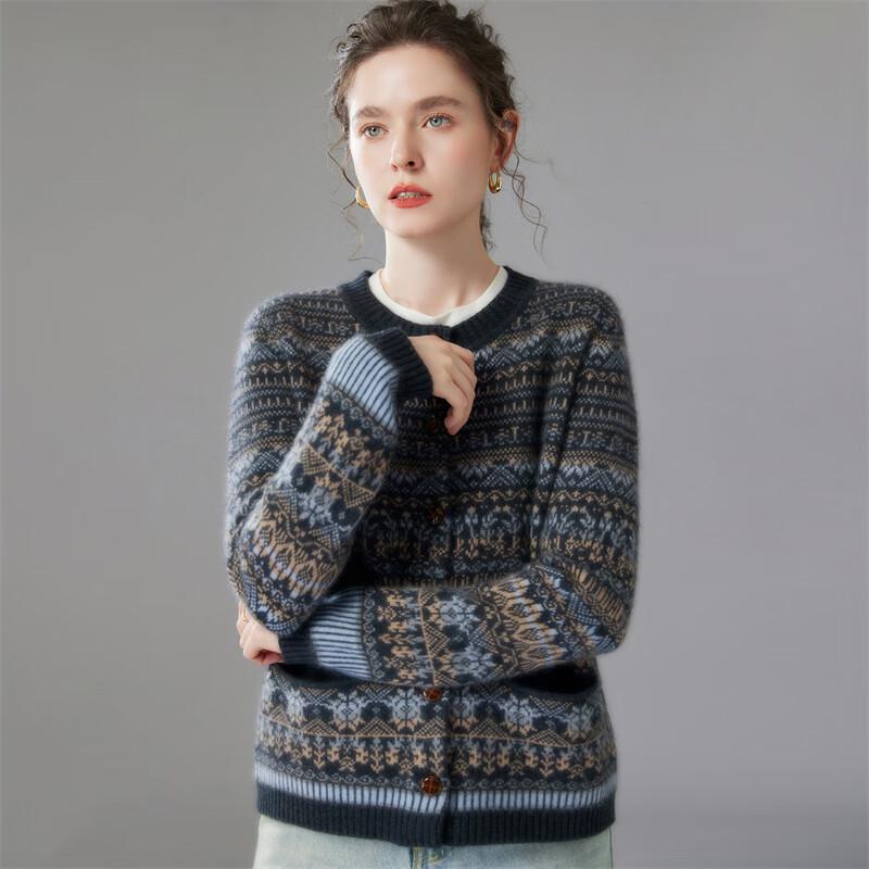 Fanzhen Women's 2025 Autumn/Winter Cashmere Cardigan