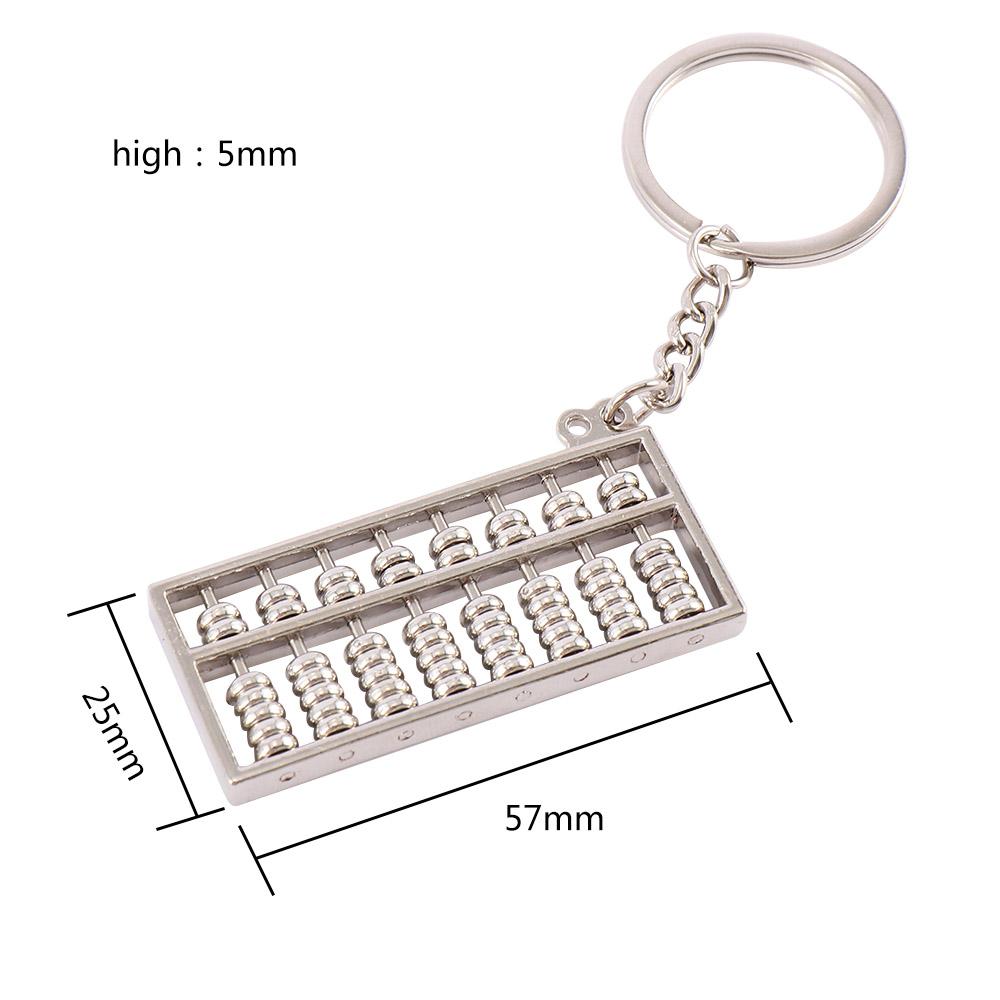 Lovely Abacus Mobilizable 8 Rows Metal Calculator Tool Shape Ancient Keyring Keychain Keyfob Gift