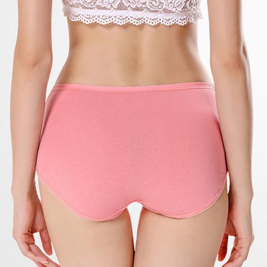 Damen Unterhose Mittlere Taille Einfarbig Baumwolle Po-lifted Gute Atmungsaktivität Elastisch Schnelltrocknend Sport