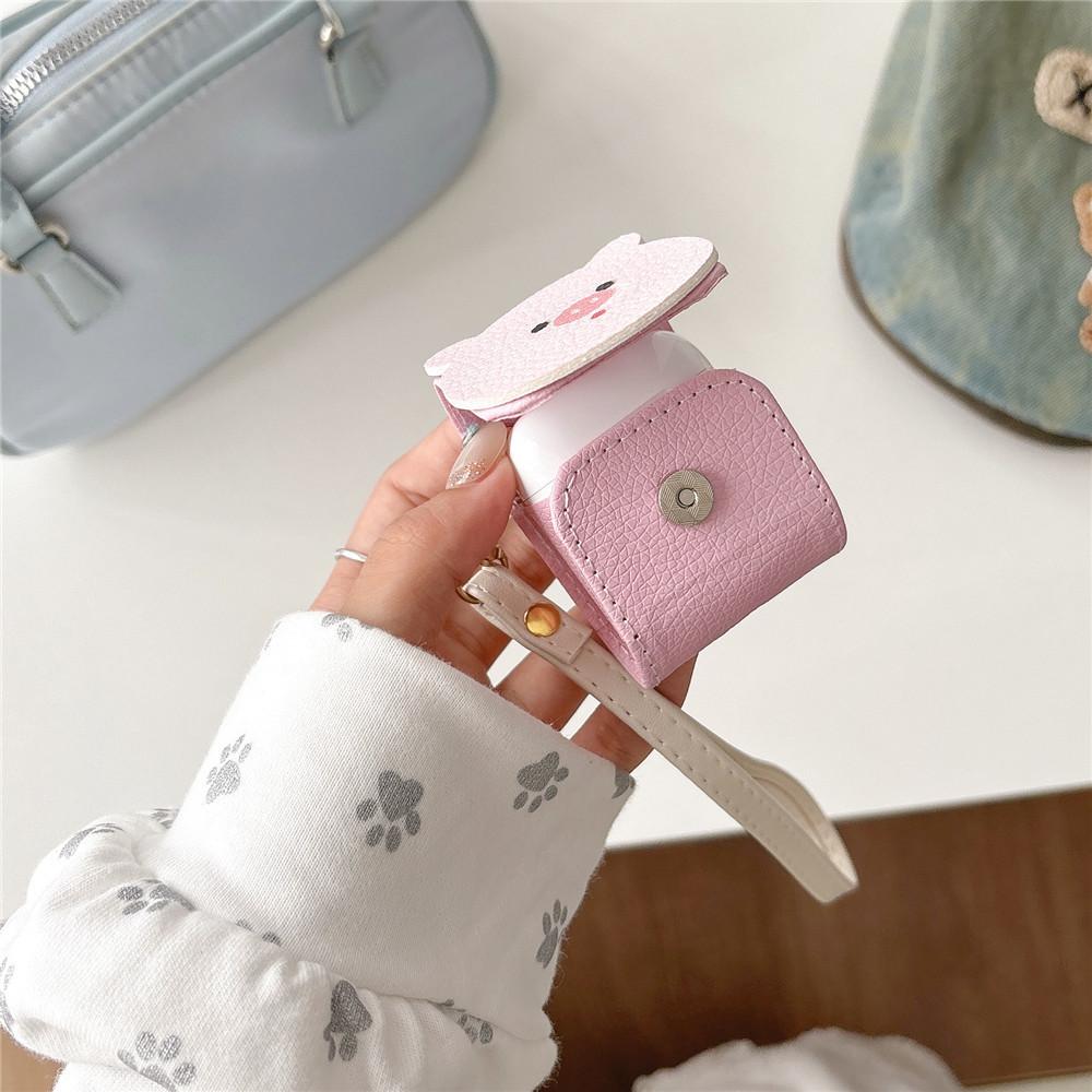 Cartoon piggy earphone cover for apple AirPods 2 3-4 generation bluetooth leather protective case pro2 anti-drop female