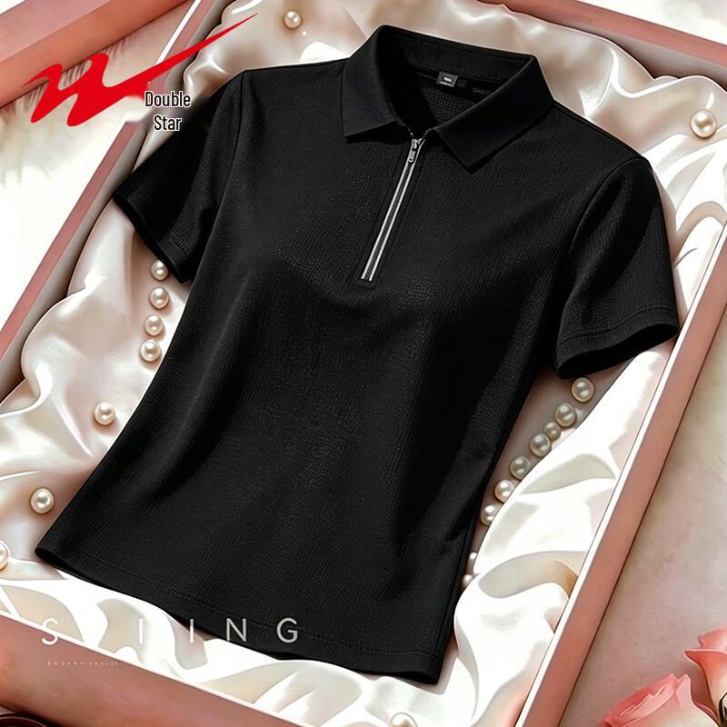 Shuangxing Women s Ice Silk Quick-Dry Polo T-Shirt M