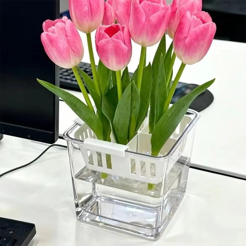 4 Grids Hydroponics Nursery Pots Planter Containers Corm Plant Growing Pots Balcony Planting