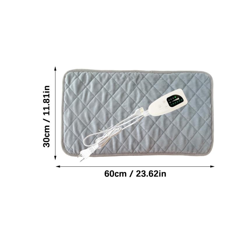 Energy Efficient Electric Heat Pad Safe Thermostat Control Plush Machine Washable Cover MultiUse Indoor Heating Mat