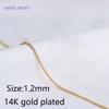 No Fade 14K Gold Plated Thin Curb Chain,Supplies For Women Necklace Bracelet Making Findings Side Chain Wholesale