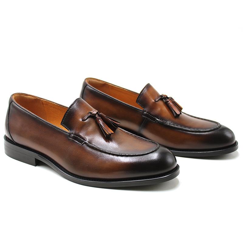 Men's Tassel Loafers Cow Leather Comfortable Slip on Wedding Party Office Dress for Men Classic Designer Outdoor Casual Loafers