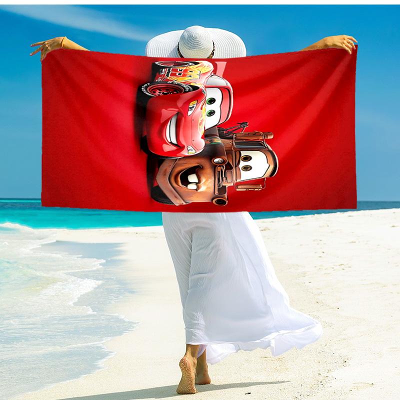 1pc Cars Movie Characters beach towel,quick drying absorbent beach towel,outdoor sports swimming beach towel,Soft and comfortable Y71811