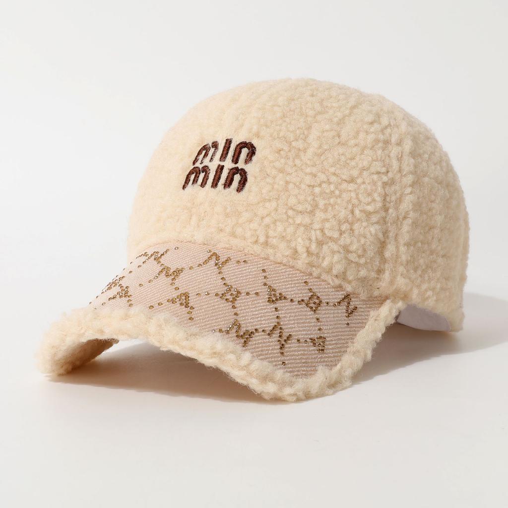 Lamb Thickened Hat In Autumn and Winter To Keep Warm In Winter Versatile Peaked Cap Plush Korean Version Fashionable Winter Baseball Cap