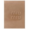 MIU MIU Geprägtes Logo Leder Tote Bag Damen Handtaschen Beige 5NE841_AEFX_F0065