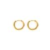 Retro Gold Plain Ring Earrings Simple Light Luxury Stainless Steel Stud Earrings Daily Commuting Premium Ring Earrings