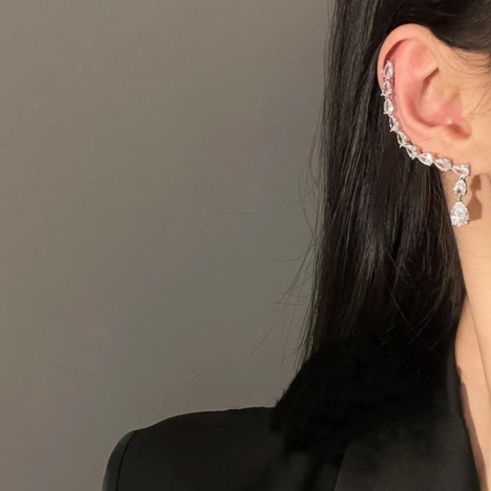 

1 Pcs Cold Style Zircon Earrings Luxury Dangle Earrings Tassel Earrings Women s Jewelry Accessory Right
