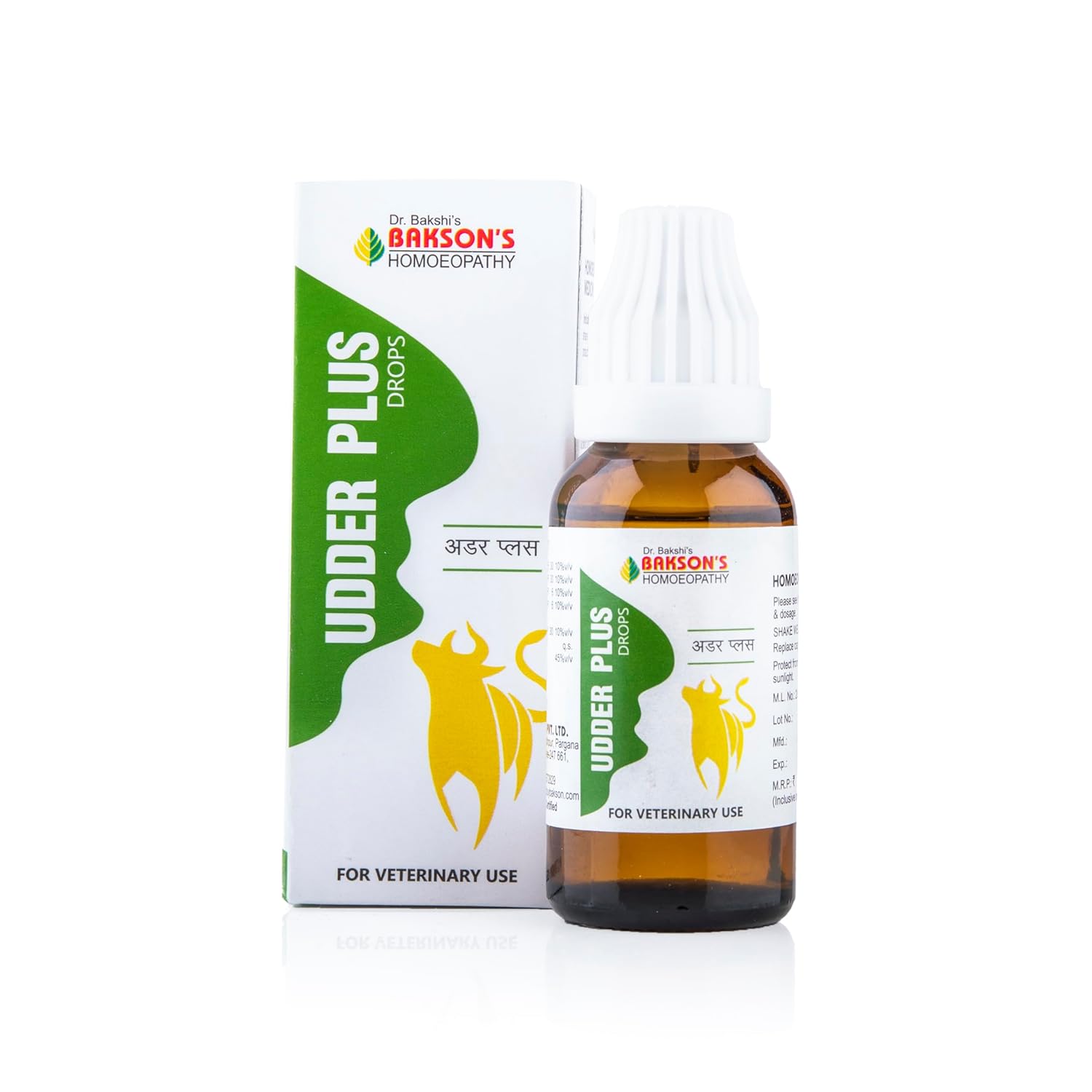 

Bakson Veterinary Udder Plus Drops 30 ml Pack of 1 Homeopathic Support for Livestock Udder Care