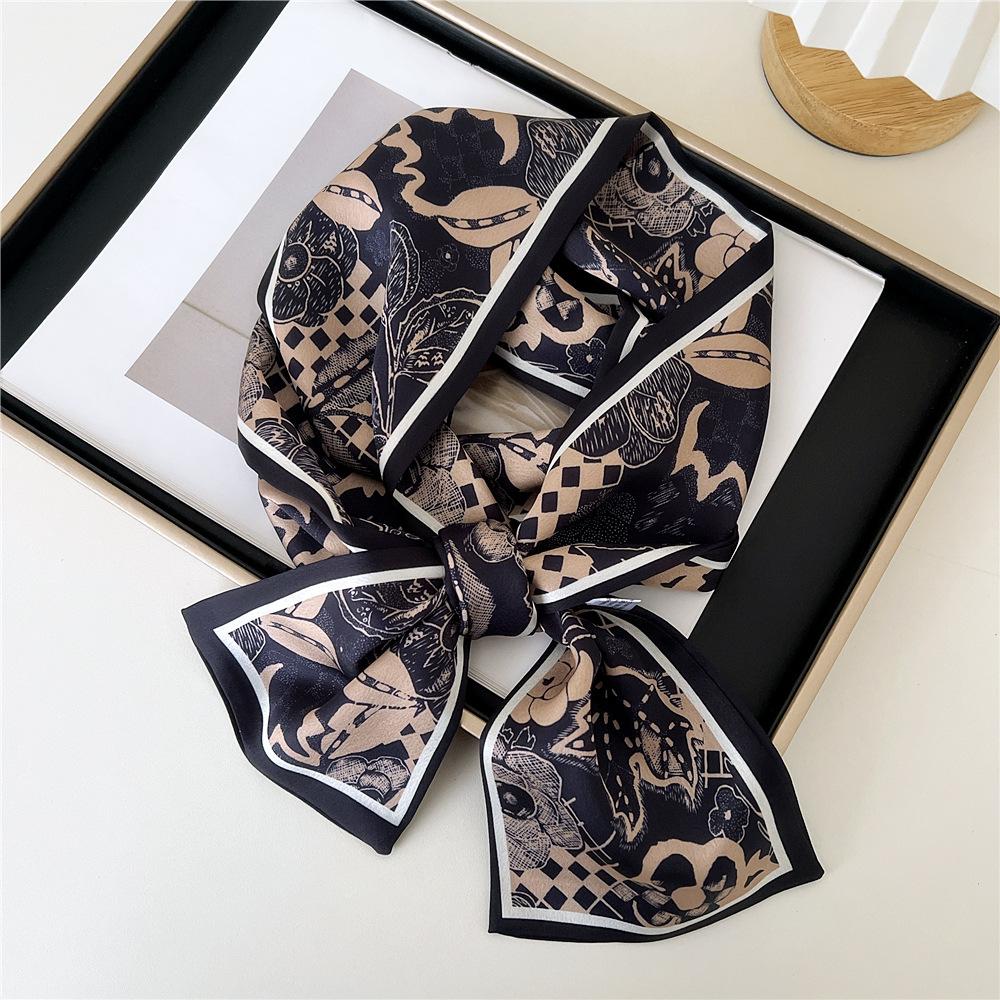 Pingjiao New Style Spring And Autumn Professional Decoration Versatile Small Silk Scarf Women'S Scarf Narrow Long Hair Strap Tie Bag Belt