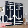 2D Flachdruck 2 Stück Vorhang Nautischer Anker Vielseitiger Stoff, Ohne Strom Partydekorationen Geeignet für Karnevalsdeko