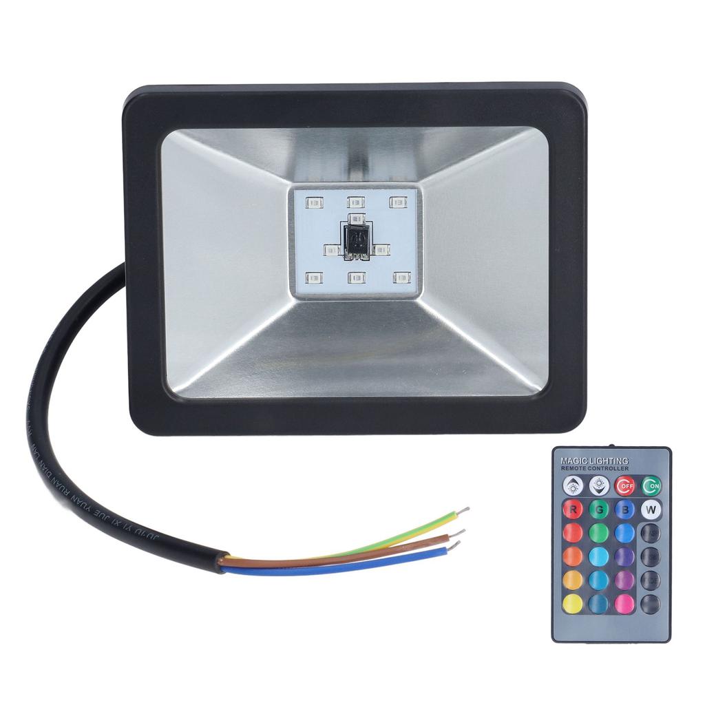 RGB Flood Light 10W IP65 Waterproof Color Changing Spotlight for Outdoors 110?220V