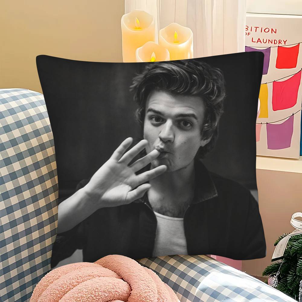 1Pc Actor Joe Cool Keery Pillow Case Fashion Square Pillowcase Bedroom Sofa Room Ins Decoration Leisure