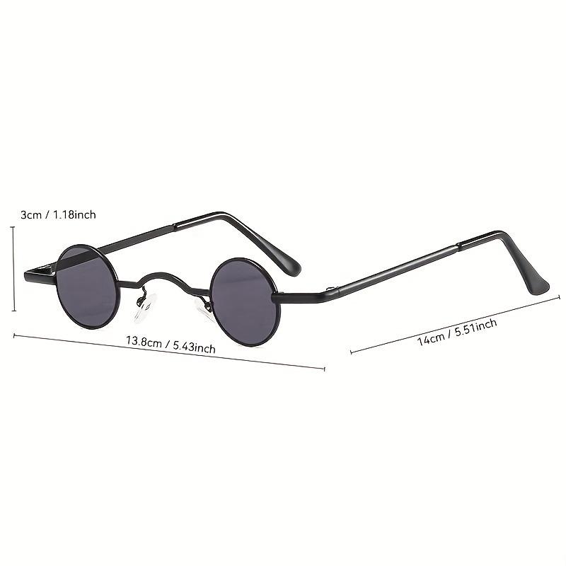 Retro Mini Sunglasses Round Funny UV400 Metal Frame Punk Sun Glasses Mini Sunglasses for Women Men