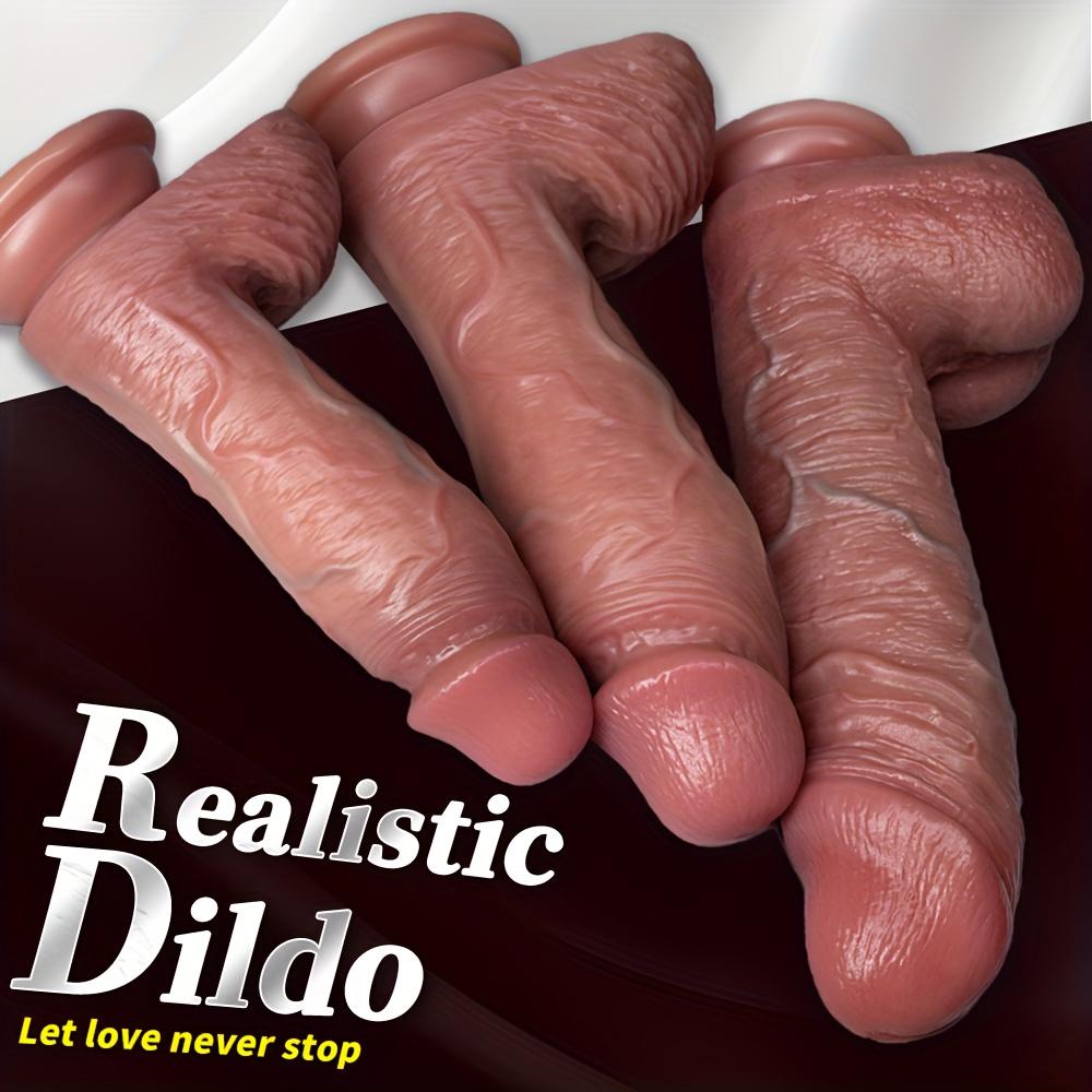 10.43" Large Thick Realistic Silicone Dildo, Soft Skin Feel Giant Penis Toy for G-Spot & Anal Stimulation, Flexible Couples Toy